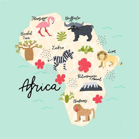 Afica Map Vector Illustration Stock Illustration Illustration Of