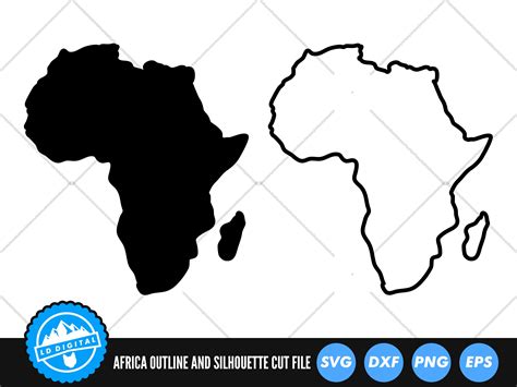 Africa Shape Svg Files Africa Cut Files Africa Outline Svg Etsy Australia