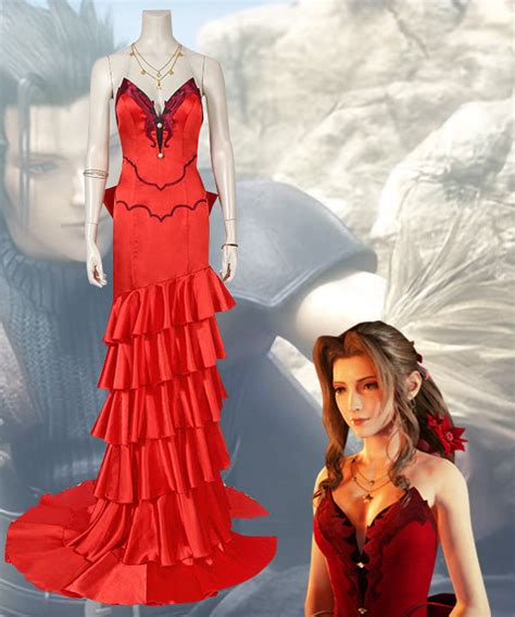 Final Fantasy Vii Remake Ff7 Aerith Gainsborough Red Cosplay Costume Ycosplay