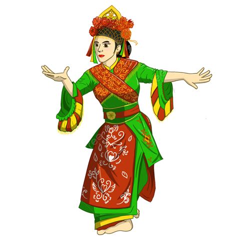 Set Betawi Dance Round Traditional Dance Betawi Png Transparent