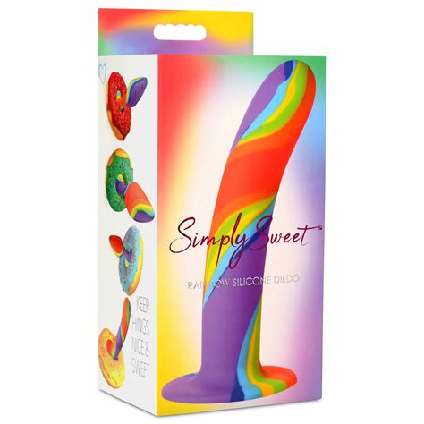 Rainbow Silicone Dildo The BDSM Toy Shop
