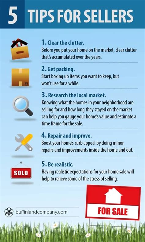 5 Tips To Share With Your Sellers Today Realestate Infographic