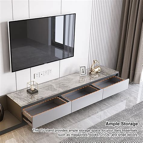 Free Shipping On Fero Modern Black Extendable Stone Wood Tv Stand