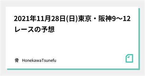 2021年11月28日日東京・阪神9～12レースの予想｜honekawatsunefu｜note