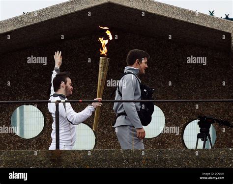 The Olympic Torch Carrier Hi Res Stock Photography And Images Alamy
