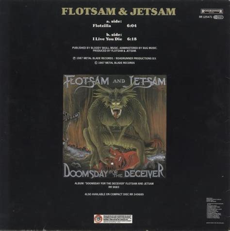 Flotsam And Jetsam Flotzilla Dutch Vinyl Single Inch Record