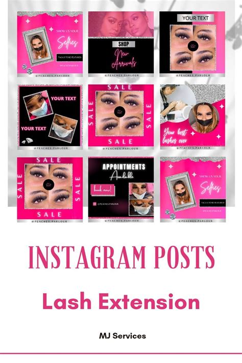 Lash Extension Templates For Instagram Showcase Your Lash Tech