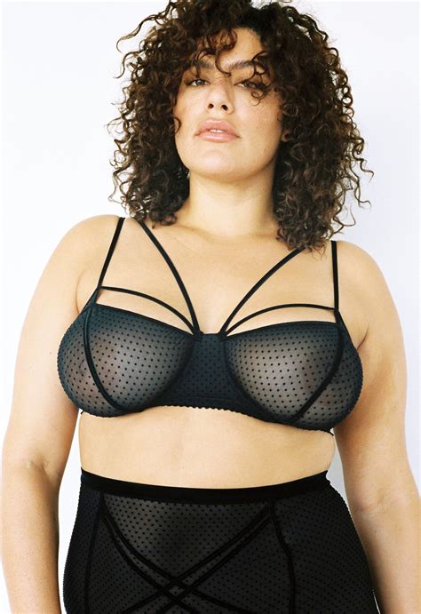 Lonely Gigi Underwire Bra Black Dot