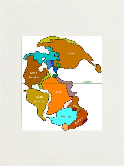 "Map of the supercontinent Pangaea illustration" Photographic Print for ...