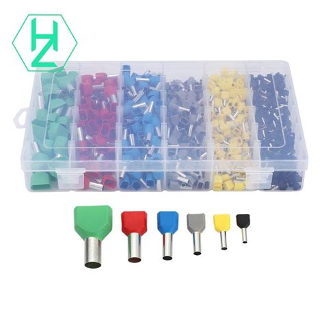 780Pcs Dual Bootlace Ferrule Teminator Kit Crimp Entry Cord End Wire