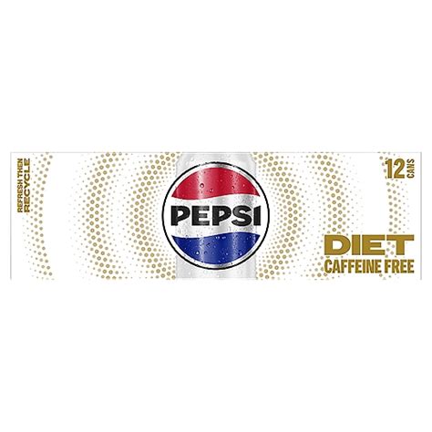 Pepsi Caffeine Free Diet Soda 12 Fl Oz 12 Count Shoprite