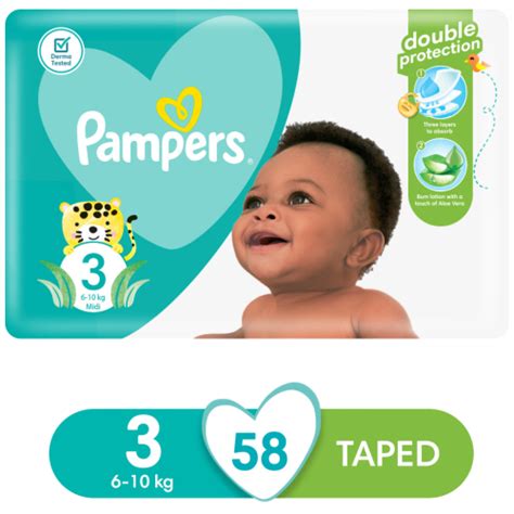 Pampers Baby Dry Nappies Value Pack Size 3 58s Clicks