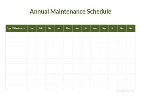 Maintenance Schedule Templates 35 Free Word Excel PDF Format