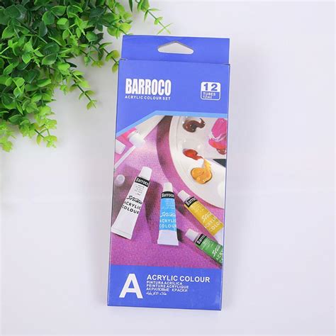 Juego de acuarelas acrílicas profesionales Set de 12 colores y 6 ML