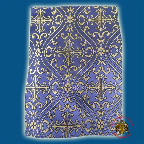 Orthodox Clerics Vestment Purple Fabric With Golden Cross Details C No