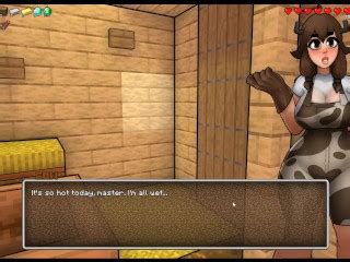 HornyCraft MINECRAFT PORN 无尽游戏 Ep 36 CREEPER 女孩正在享受巨大的震动性高潮