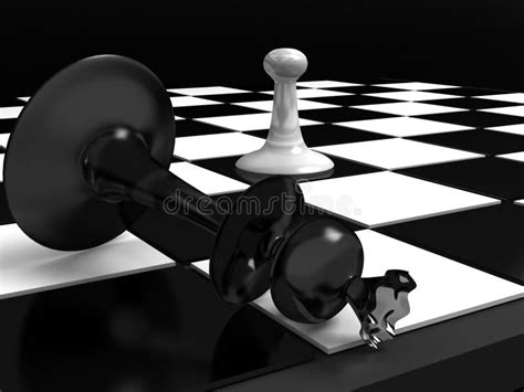 Two Chess Pieces Are Fighting Competition And Leadership Concept Stock