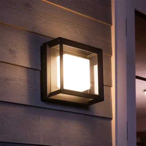 Hue Econic Outdoor Led Wall Light Square Lantern Philips Hue Us