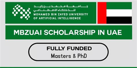 MBZUAI Scholarship on Master’s and Ph.D. Program