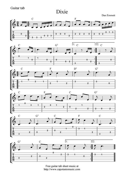 Sheet Music Guitar Chords