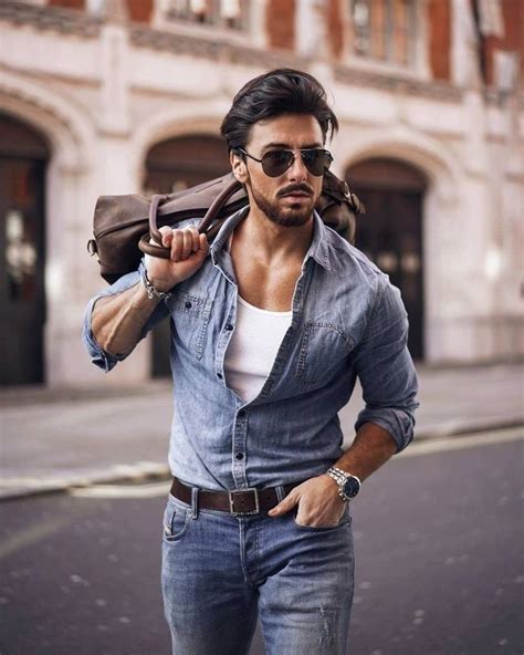 Dicas De Como Se Vestir Bem Gastando Pouco Veja 9 Dicas Para Não Errar Denim Shirt Men Mens