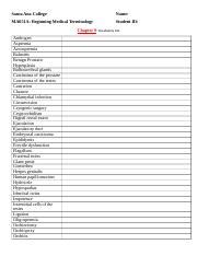 Chapter Vocabulary List Doc Santa Ana College Name Ma A