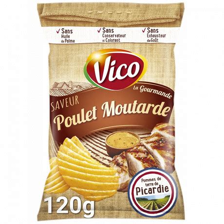 Vico Chips La Gourmande Saveur Poulet Moutarde G