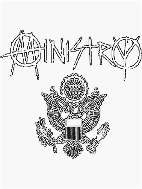 "Best of ministry band logo 02 exselna hing quality metal band" Sticker ...