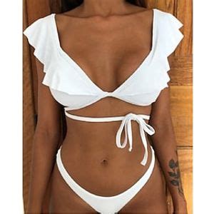 Dames Zwemkleding Bikini 2 Stuks Normaal Zwempak Bloemig