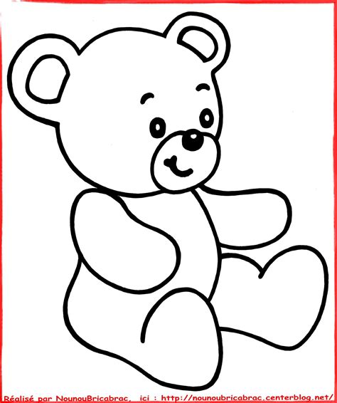 Belle Coloriage De Nounours Avec Coeur A Imprimer Des Milliers De