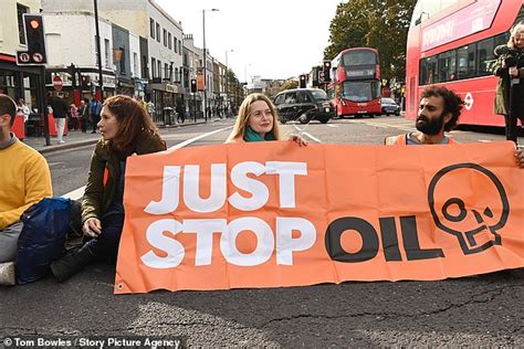 Just Stop Oil Protesters Glue Themselves To Road In Islington On Day 22