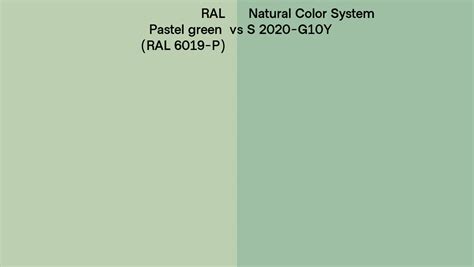 Ral Pastel Green Ral P Vs Natural Color System S G Y Side