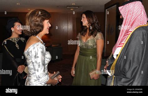 L To R Princess Sara Bint Talal Bin Abdulaziz Al Saud H M Queen