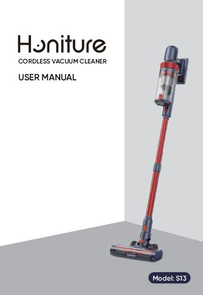 Honiture Cordless Vacuum Cleaner User Manual Model S13 Safety Instructions And Usage Guide