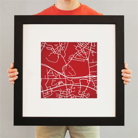 Belmont Abbey College Campus Map Art City Prints