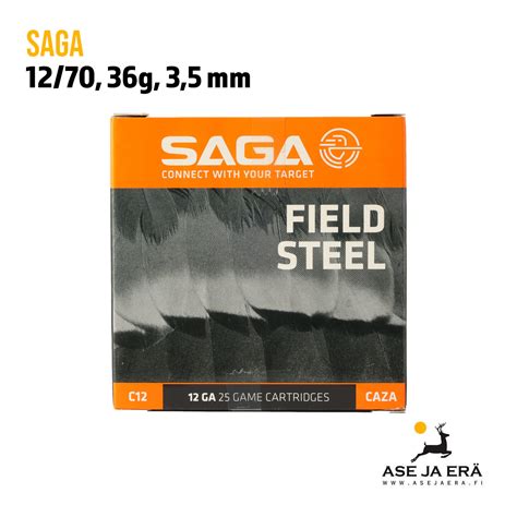 Saga Field Steel 12 70 36g Haulikonpatruuna Asejaera Fi Verkkokauppa