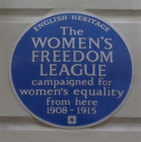 The Women S Freedom League Wc Plaques Of London