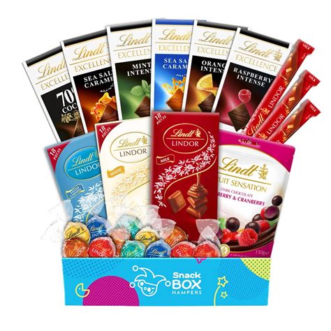 Lindt Chocolate Gift Box Hamper Large Snack Box Hampers