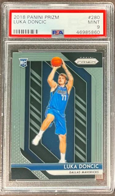 2018 19 PANINI PRIZM 280 Luka Doncic Recrue RC PSA 9 Comme Neuf Dallas