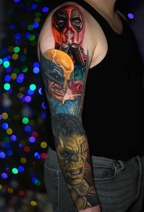 Deadpool Tattoo Sleeve