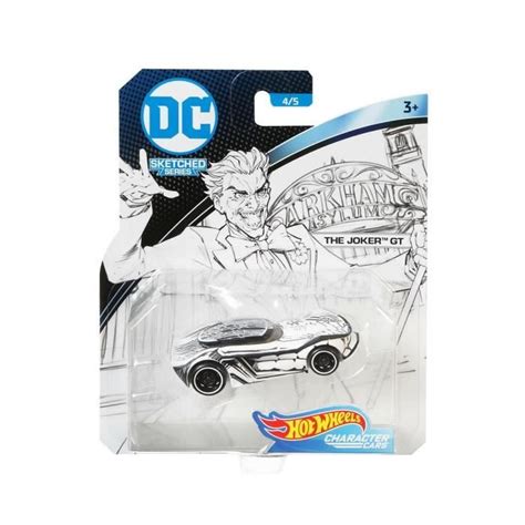 Hot Wheels Voiture Gt Du Joker Vehicule Miniature Noir Et Blanc Voiture Collection DC