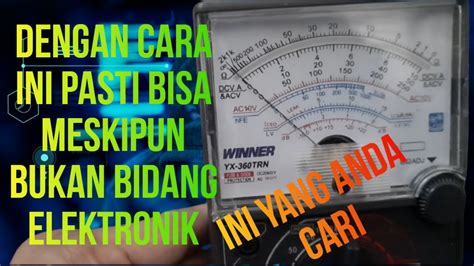 Cara Mengukur Kabel Dengan Multitester Purnamaelektronik6358 YouTube