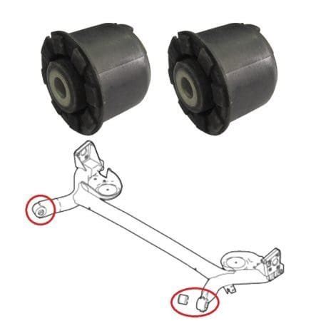 Silentblocs du corps d essieu arrière pour Fiat 500 SILENTBLOCKS