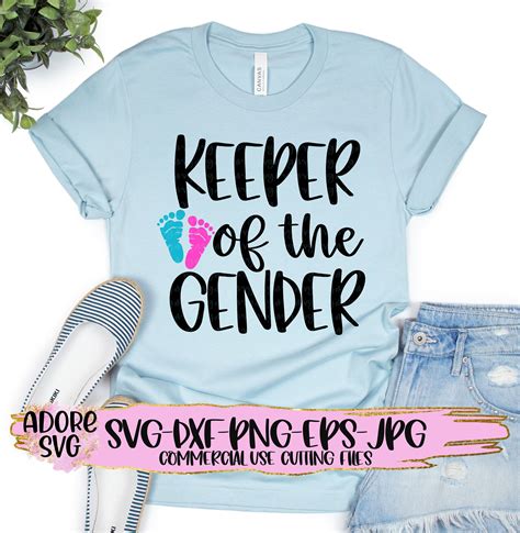 Gender Reveal Svg Keeper Of The Gender Svg Gender Reveal Etsy Hong Kong