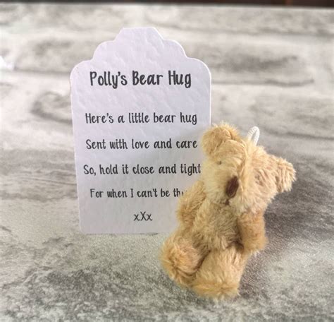 Personalised Pocket Bear Hug Etsy Uk