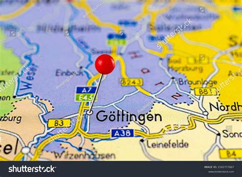 Pinned On Map Germany Map Red Stock Photo 2162777667 | Shutterstock