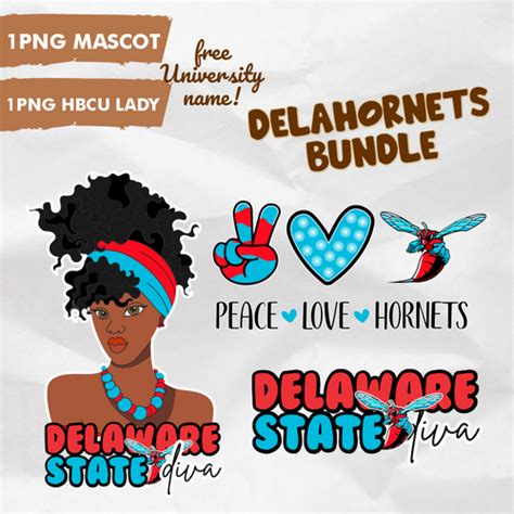 Delaware State| Hornets Mascot, Lady and Name| PNG | Instant Download ...