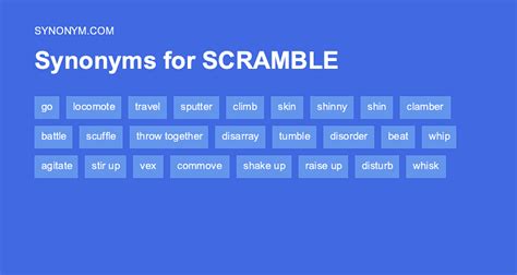 Another word for SCRAMBLE > Synonyms & Antonyms