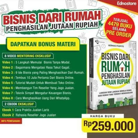 Promo Produk Ori Buku Bisnis Dari Rumah Penghasilan Jutaan Rupiah