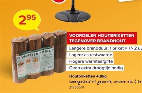 Houtbriketten 4 8kg Promotie Bij Euroshop